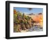 Sunset at Craggy Point-Dominic Davison-Framed Art Print