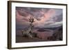 Sunset at Crater Lake with Wizard Island-James-Framed Photographic Print