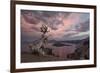 Sunset at Crater Lake with Wizard Island-James-Framed Photographic Print