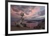 Sunset at Crater Lake with Wizard Island-James-Framed Photographic Print