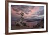 Sunset at Crater Lake with Wizard Island-James-Framed Photographic Print