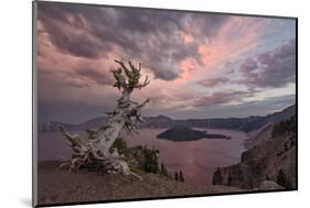 Sunset at Crater Lake with Wizard Island-James-Mounted Photographic Print