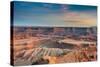 Sunset at Deadhorse Point SP, Colorado River and Canyonlands NP-Howie Garber-Stretched Canvas