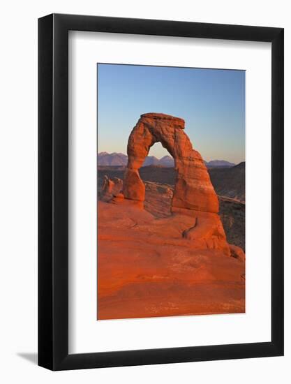 Sunset at Delicate Arch, Arches National Park, Moab, Utah, United States of America, North America-Peter Barritt-Framed Photographic Print
