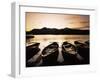 Sunset at Derwent Water, Keswick, Lake District, Cumbria, England, United Kingdom-Roy Rainford-Framed Photographic Print