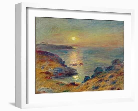 Sunset at Douarnenez, Ca, 1883-Pierre-Auguste Renoir-Framed Giclee Print