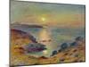 Sunset at Douarnenez, Ca, 1883-Pierre-Auguste Renoir-Mounted Premium Giclee Print