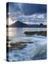 Sunset at Elgol Beach on Loch Scavaig, Cuillin Mountains, Isle of Skye, Scotland-Chris Hepburn-Stretched Canvas