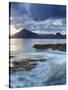 Sunset at Elgol Beach on Loch Scavaig, Cuillin Mountains, Isle of Skye, Scotland-Chris Hepburn-Stretched Canvas