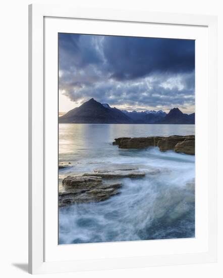 Sunset at Elgol Beach on Loch Scavaig, Cuillin Mountains, Isle of Skye, Scotland-Chris Hepburn-Framed Photographic Print