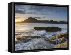 Sunset at Elgol Beach on Loch Scavaig, Cuillin Mountains, Isle of Skye, Scotland-Chris Hepburn-Framed Stretched Canvas