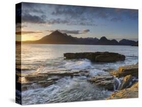 Sunset at Elgol Beach on Loch Scavaig, Cuillin Mountains, Isle of Skye, Scotland-Chris Hepburn-Stretched Canvas