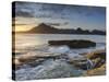 Sunset at Elgol Beach on Loch Scavaig, Cuillin Mountains, Isle of Skye, Scotland-Chris Hepburn-Stretched Canvas