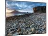 Sunset at Elgol Beach on Loch Scavaig, Cuillin Mountains, Isle of Skye, Scotland-Chris Hepburn-Mounted Photographic Print