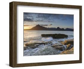 Sunset at Elgol Beach on Loch Scavaig, Cuillin Mountains, Isle of Skye, Scotland-Chris Hepburn-Framed Photographic Print