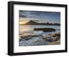 Sunset at Elgol Beach on Loch Scavaig, Cuillin Mountains, Isle of Skye, Scotland-Chris Hepburn-Framed Photographic Print