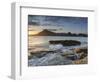 Sunset at Elgol Beach on Loch Scavaig, Cuillin Mountains, Isle of Skye, Scotland-Chris Hepburn-Framed Photographic Print