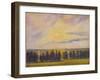 Sunset at Èragny, 1890-Camille Pissarro-Framed Giclee Print