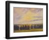 Sunset at Èragny, 1890-Camille Pissarro-Framed Giclee Print