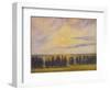 Sunset at Èragny, 1890-Camille Pissarro-Framed Giclee Print