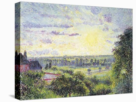 Sunset at Eragny, 1891-Camille Pissarro-Stretched Canvas
