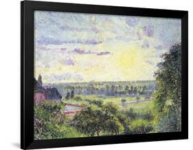 Sunset at Eragny, 1891-Camille Pissarro-Framed Giclee Print