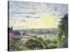 Sunset at Eragny, 1891-Camille Pissarro-Stretched Canvas