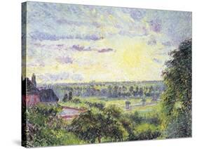 Sunset at Eragny, 1891-Camille Pissarro-Stretched Canvas