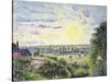 Sunset at Eragny, 1891-Camille Pissarro-Stretched Canvas