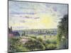 Sunset at Eragny, 1891-Camille Pissarro-Mounted Premium Giclee Print
