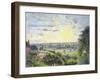 Sunset at Eragny, 1891-Camille Pissarro-Framed Giclee Print