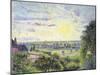 Sunset at Eragny, 1891-Camille Pissarro-Mounted Giclee Print