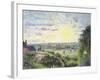 Sunset at Eragny, 1891-Camille Pissarro-Framed Giclee Print