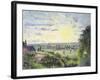 Sunset at Eragny, 1891-Camille Pissarro-Framed Giclee Print