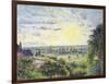 Sunset at Eragny, 1891-Camille Pissarro-Framed Giclee Print