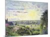 Sunset at Eragny, 1891-Camille Pissarro-Mounted Giclee Print