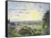 Sunset at Eragny, 1891-Camille Pissarro-Framed Stretched Canvas