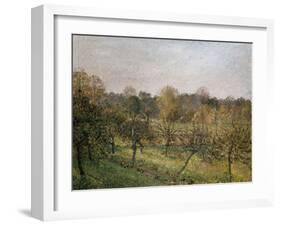 Sunset at Eragny, 1902-Camille Pissarro-Framed Giclee Print