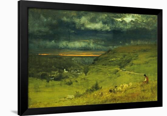 Sunset at et retat-George Inness-Framed Giclee Print