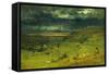 Sunset at et retat-George Inness-Framed Stretched Canvas