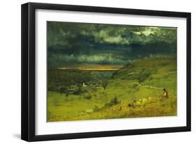 Sunset at et retat-George Inness-Framed Giclee Print