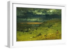 Sunset at et retat-George Inness-Framed Giclee Print