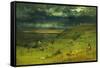 Sunset at et retat-George Inness-Framed Stretched Canvas