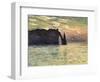 Sunset at Etretat, 1883-Claude Monet-Framed Giclee Print