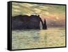 Sunset at Etretat, 1883-Claude Monet-Framed Stretched Canvas
