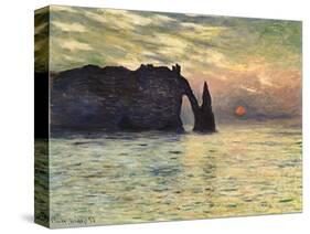 Sunset at Etretat, 1883-Claude Monet-Stretched Canvas