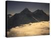 Sunset at Everest, Nepal-Michael Brown-Stretched Canvas