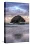 Sunset at Face Rock, Bandon Beach, Oregon Coast-Vincent James-Stretched Canvas