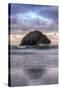 Sunset at Face Rock, Bandon Beach, Oregon Coast-Vincent James-Stretched Canvas