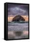 Sunset at Face Rock, Bandon Beach Oregon-Vincent James-Framed Stretched Canvas